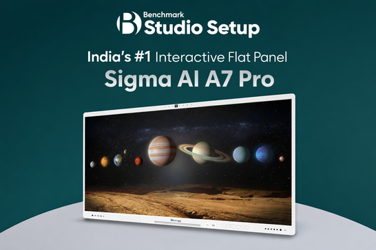 Benchmark Sigma AI A7 Pro Interactive Flat Panel | AI Powered Digital Board for Smart Classrooms & Online Teaching