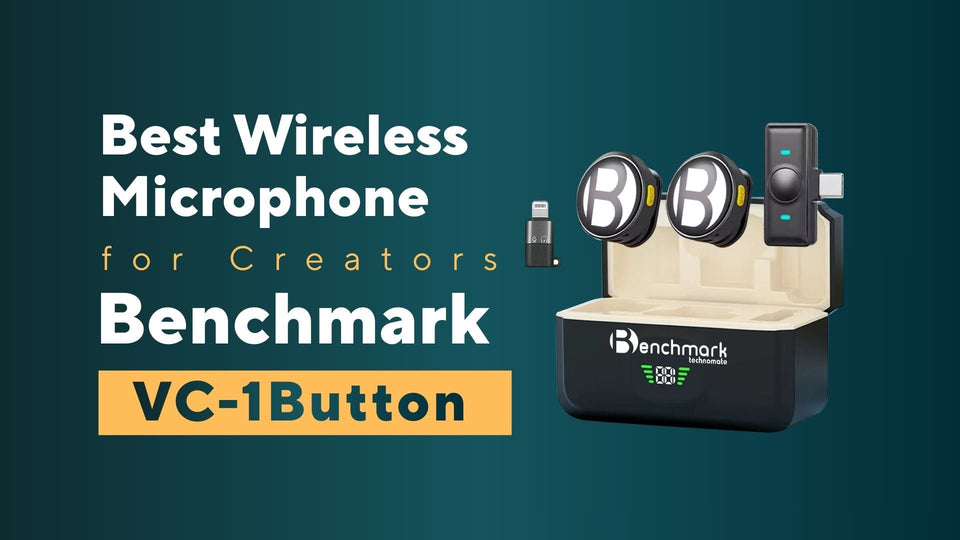 Benchmark VOX Air Go-II Premium Dual Wireless Microphone | Best Wireless Mic for Teachers & Creators