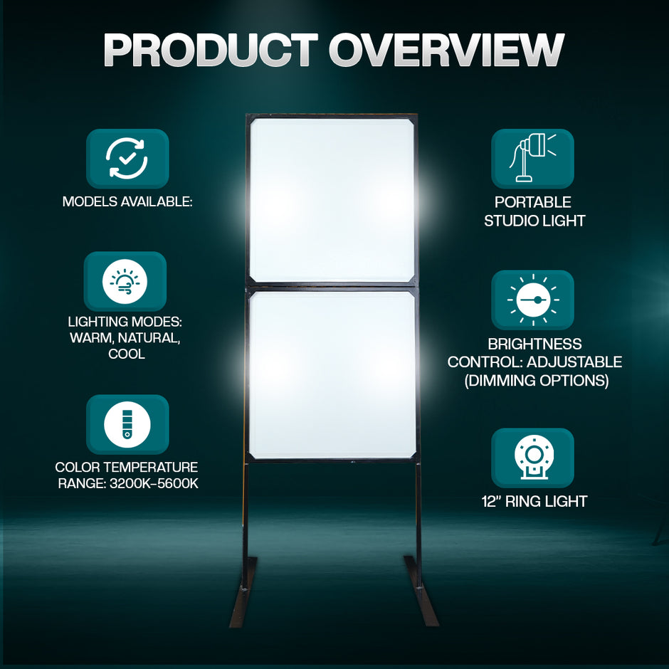 Benchmark Anti Flicker Studio | Light Professional Studio Lighting Setup | 4pc