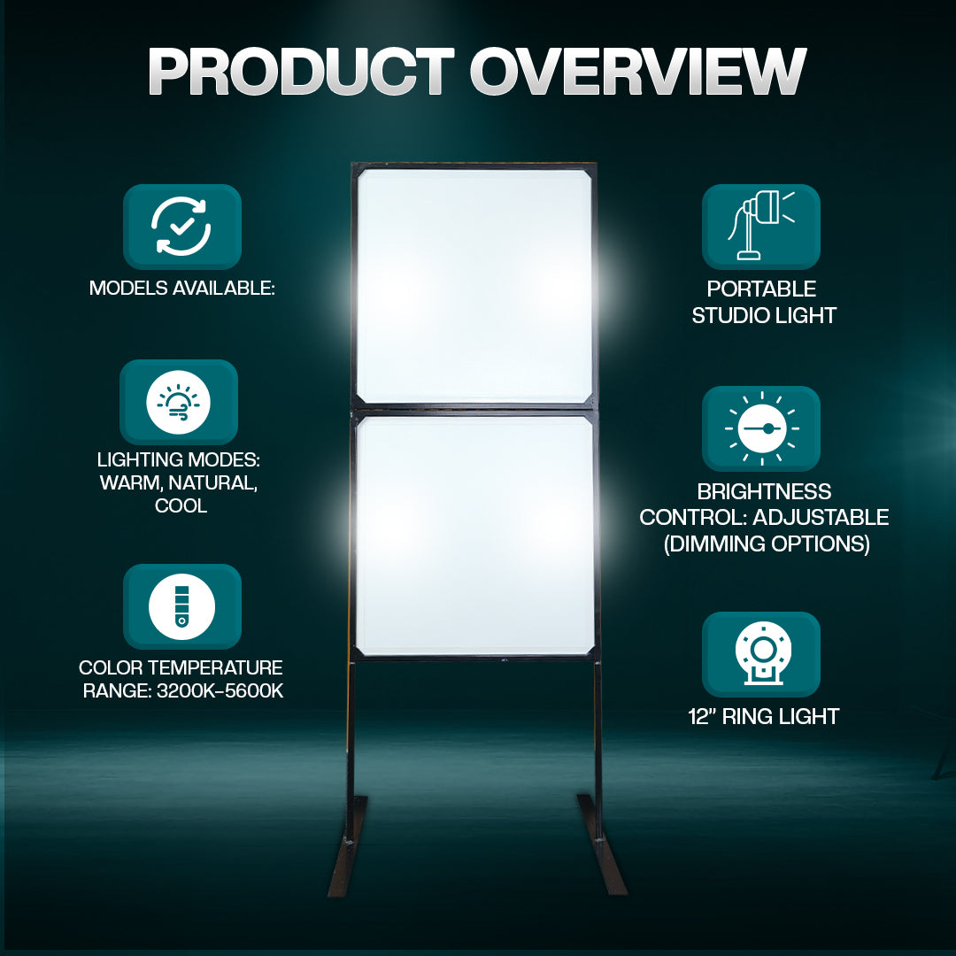 Benchmark Anti Flicker Studio | Light Professional Studio Lighting Setup | 4pc