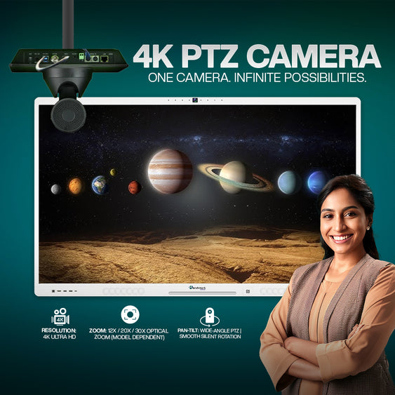Camera for Teachers | 4K PTZ Camera for Classroom | Online Teaching Camera | Benchmark 4K PTZ Camera