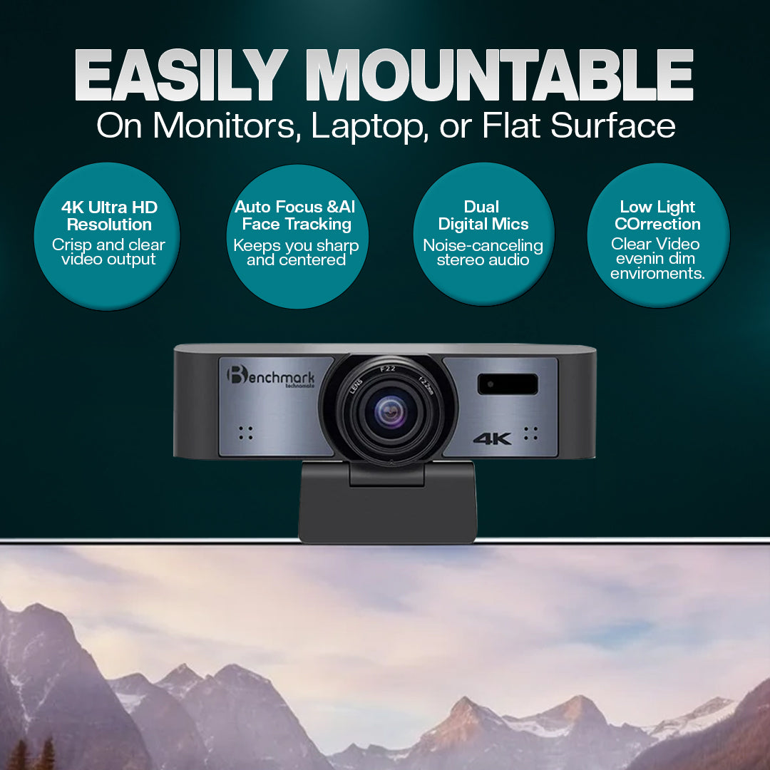 Benchmark Technomate BMTC18 4K Webcam | Best Webcam camera for Online Meetings