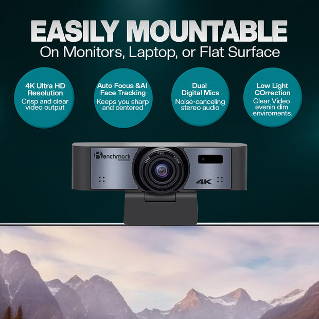 Benchmark Technomate BMTC18 4K Webcam | Best Webcam camera for Online Meetings