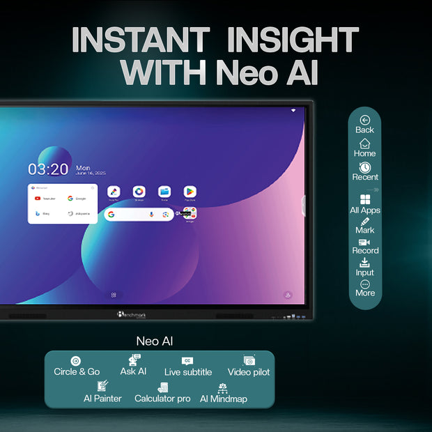 Benchmark Alpha 14 Interactive Flat Panel | Smart Board for Online Teaching