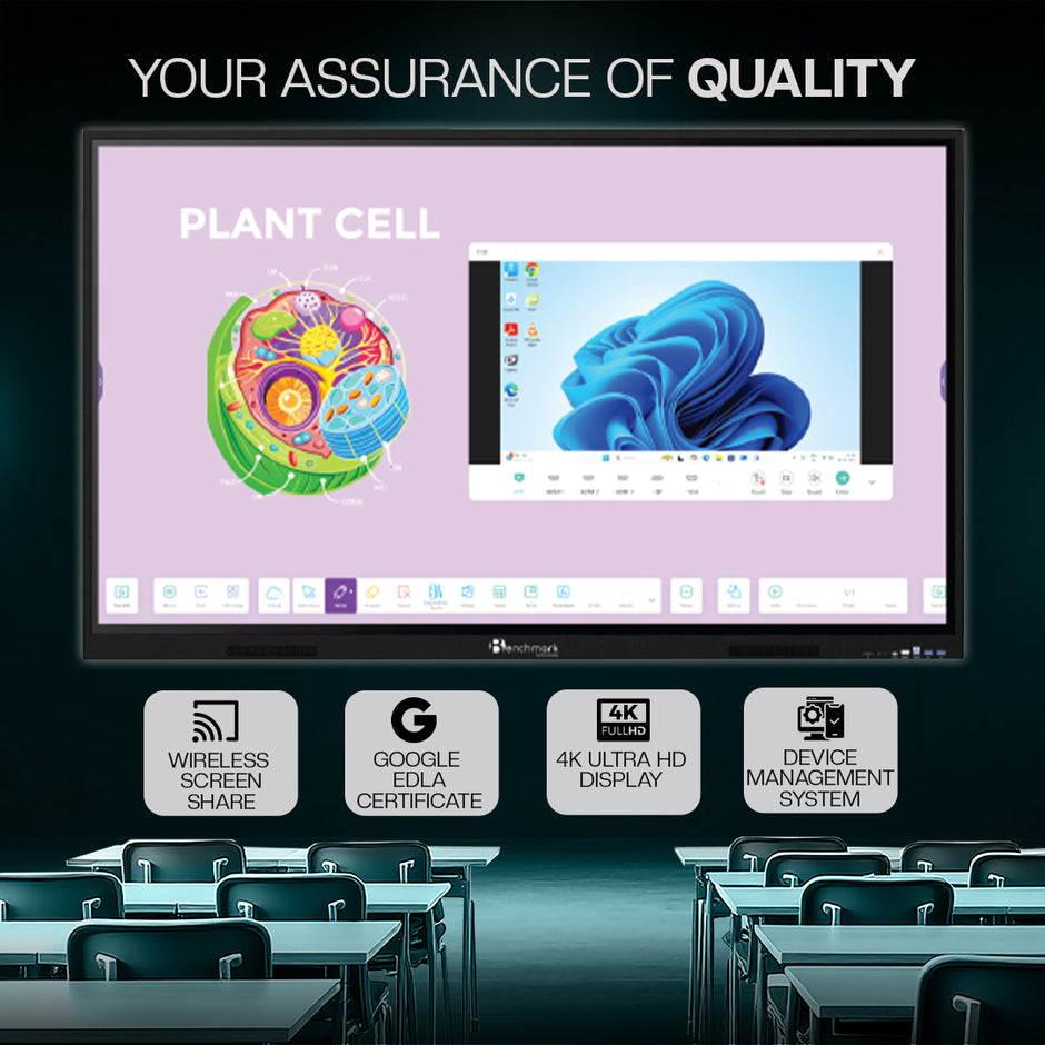 Benchmark Alpha 14 Interactive Flat Panel | Smart Board for Online Teaching