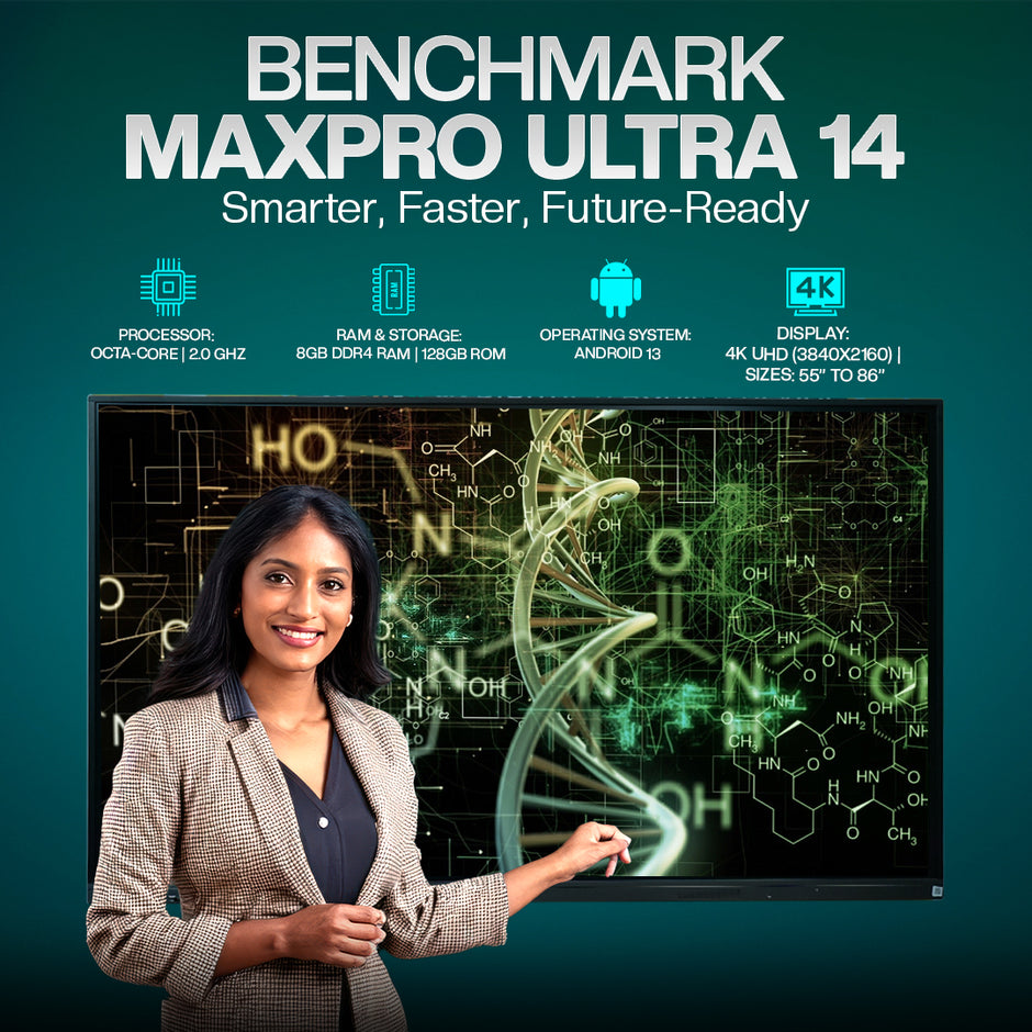 Benchmark Maxpro 14 Interactive Flat Panel | Best digital board for online teaching | India's Best Seller Digital Board