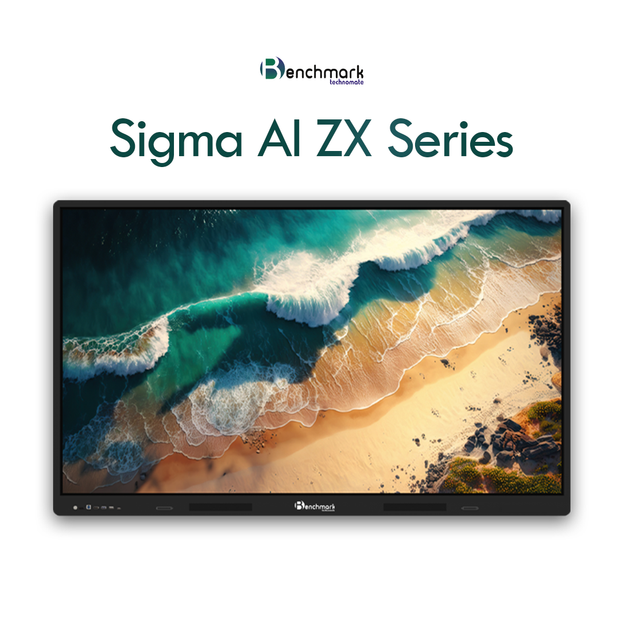 Benchmark Technomate Sigma AI ZX Series – World’s Most Advanced AI Digital Board for Smart Classrooms