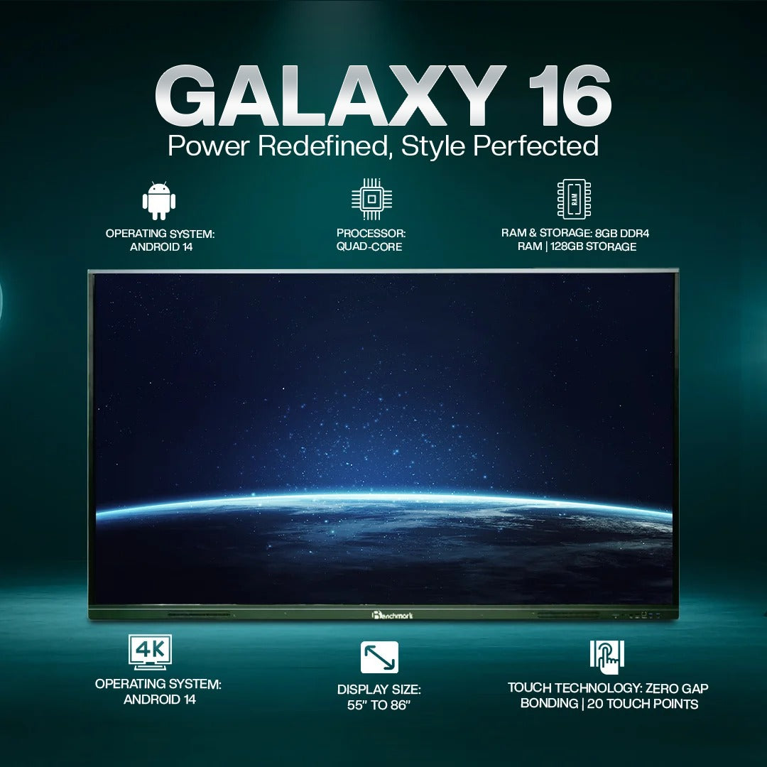 Benchmark GALAXY 16 Interactive Flat Panel | Best Digital Board for Online Teaching
