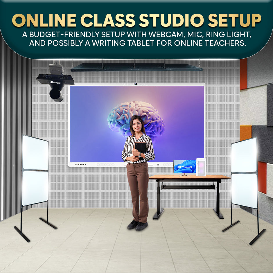 Online Class Studio Setup | Teaching Studio Setup | Benchmark Digital Panel Without OPS