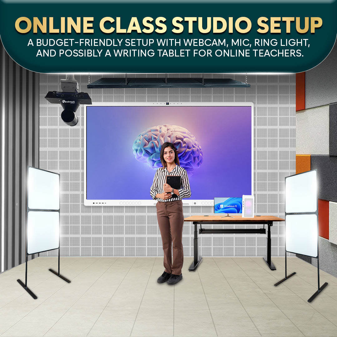 Online Class Studio Setup | Teaching Studio Setup | Benchmark Digital Panel Without OPS